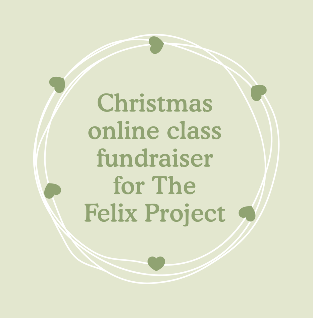 Christmas online class fundraiser for The Felix Project