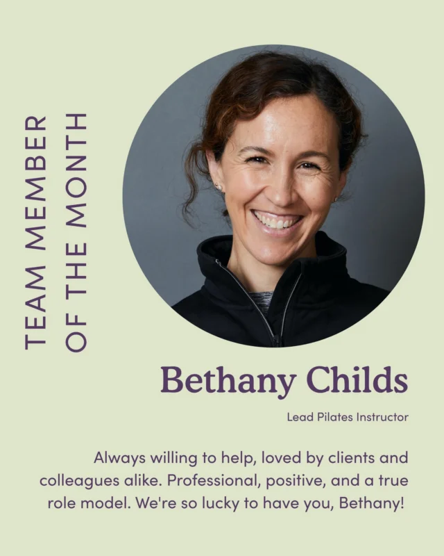 Celebrating our Team Member of the Month - Bethany Childs! 🌟

Bethany is the heartbeat of our clinic. As our Lead Pilates Instructor, she shows up every day with patience, expertise, and a smile that puts everyone at ease. Her clients adore her, her colleagues lean on her, and we honestly don’t know what we‘d do without her. 💜

Thank you for everything, Bethany - you deserve this and so much more!

#appiclinics #Pilates #PhysioTherapy #Rehab #TMoM