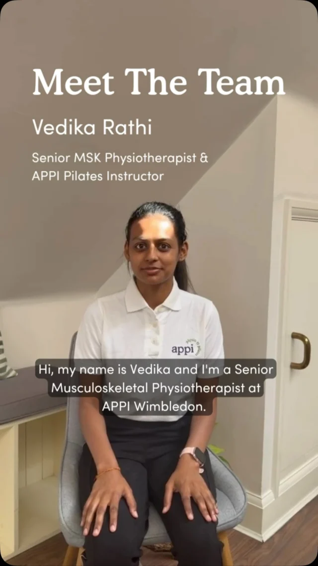 🎉 Welcome to the APPI Wimbledon team, Vedika! 🎉

We’re thrilled to introduce our new Senior Musculoskeletal Physiotherapist! Vedika brings a wealth of experience treating spinal pain and sports injuries, combining evidence-based physiotherapy, hands-on manual therapy, and tailored rehab programmes to support long-term recovery.

A former university athlete in football, cricket, and volleyball 🏈🏏🏐, Vedika knows firsthand what it takes to perform — and what it takes to come back stronger. Her focus on patient education means every person she treats leaves with the tools to understand and own their recovery.

Join us in welcoming Vedika to the team — we can’t wait to see the impact she’ll make supporting our patients’ recovery and performance journeys.

#APPIclinics #APPIWimbledon #WelcomeToTheTeam #Physiotherapy #MSKPhysio