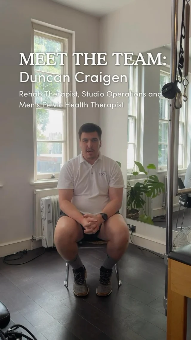 Meet Duncan 👋

Consultant Rehab Therapist, Studio Operations lead and Men’s Pelvic Health Therapist at APPI Clinics Hampstead.

With over a decade of experience across occupational health, private practice and rugby, Duncan brings a goal-oriented approach to every client, helping people rebuild their health and get back to doing what they love.

He specialises in men’s pelvic health, an area he’s passionate about because too many men are suffering in silence. From post-surgical rehab after prostate cancer to pelvic pain, urinary dysfunction and athletic performance, Duncan offers skilled, individualised care in a completely judgement-free space.

When he’s not in clinic, you’ll find him on the rugby pitch, the golf course, or on the reformer 🏉

Tap the link in bio to book with Duncan.

#MeetTheTeam #APPIClinics #MensPelvicHealth #Physiotherapy #RehabTherapy