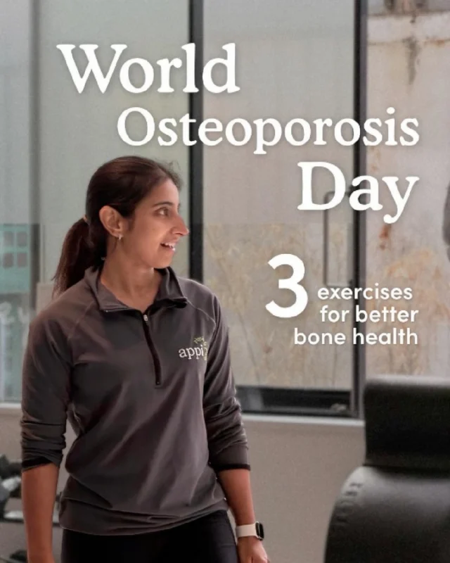Today is World Osteoporosis Day 🦴

Osteoporosis often has no symptoms until a bone breaks, but there’s a lot we can do to protect our bones at any age.

Strong bones start with movement. Whether you’ve been diagnosed or just want to be proactive, we’d love to help you get started.

📅 Book an assessment via the link in our bio.

#appiclinics #WorldOsteoporosisDay #Osteoporosis #Pilates #Physio